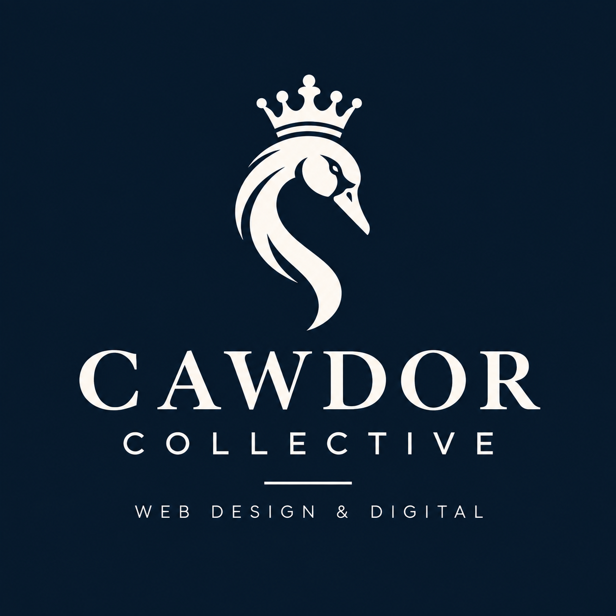 Cawdor Collective crowned swan logo